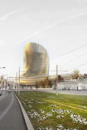 Le bâtiment du futur centre culturel du vin se trouvera au nord de la ville de Bordeaux.